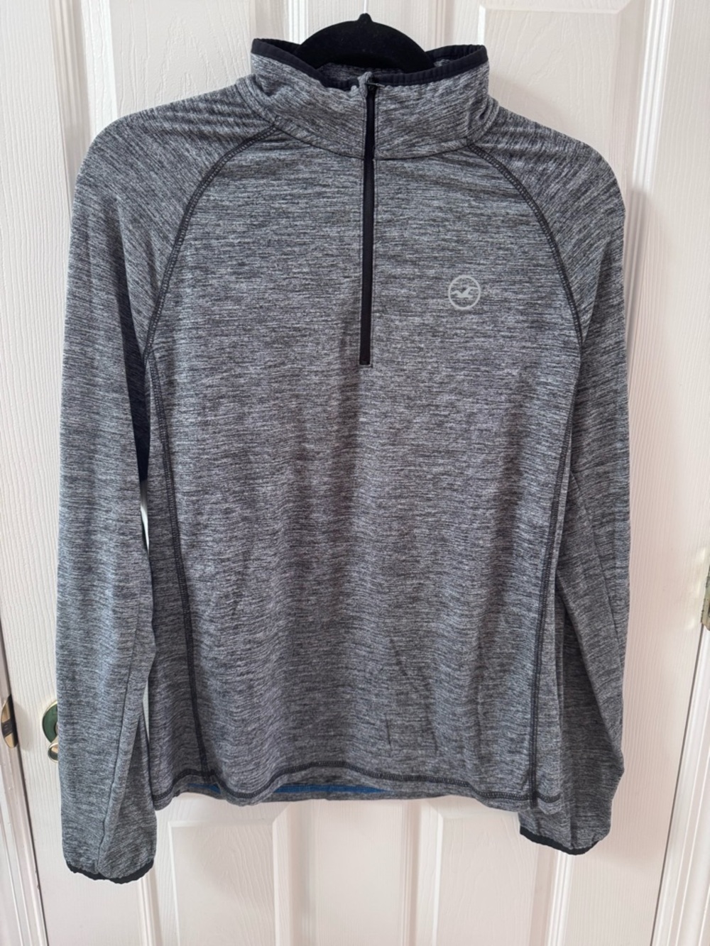 Hollister Gray Half-Zip Lightweight Shirt Jacket